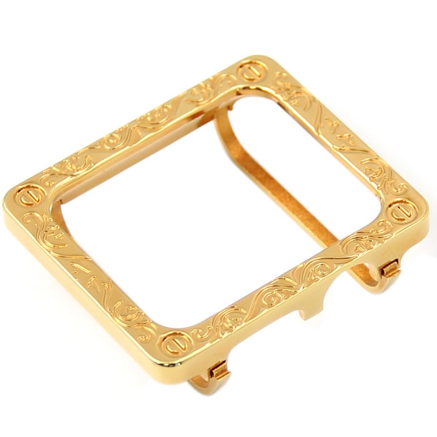 Luxury gold engraving cover watch cover for apple watch